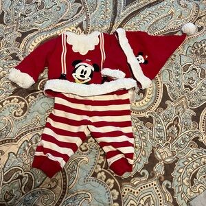 Disney infant Santa suit and hat
